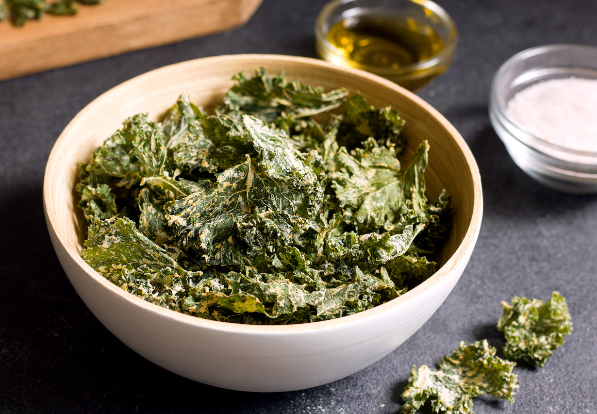 Healthy Snack- Crispy Baked Kale Chips