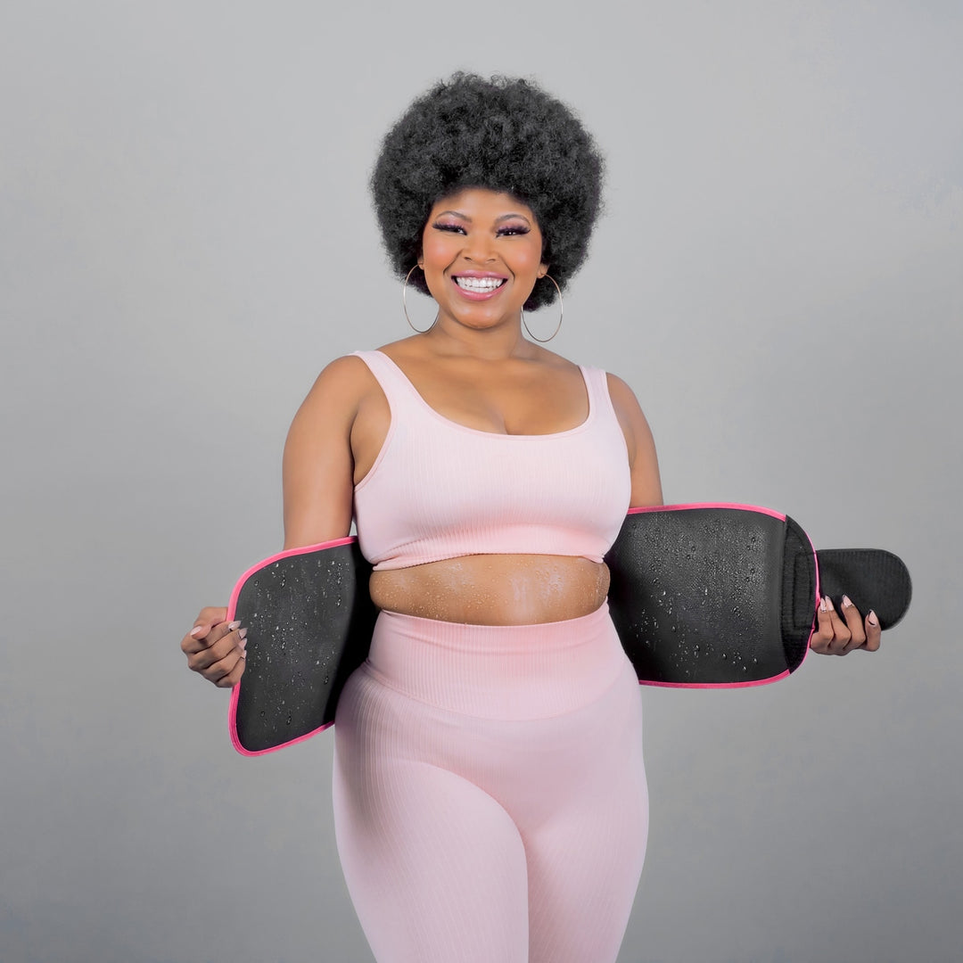 Women's Waist Slimmer Sweat Belt & Belly Fat Burning Cream - Body Maxx